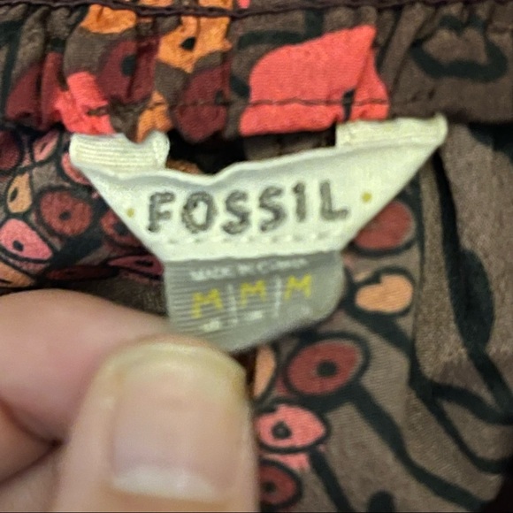 Fossil Dark Floral Skirt Boho Style Womens Medium - Picture 3 of 4